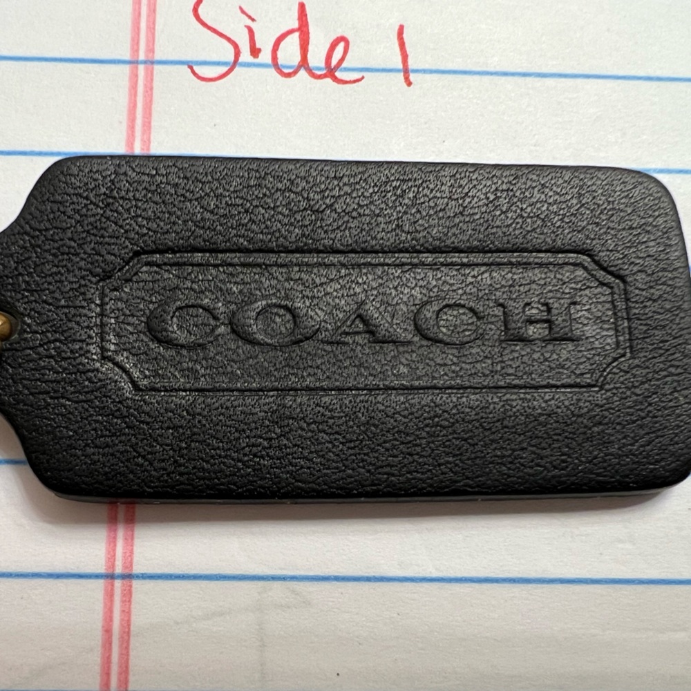 Coach Vintage double sided hang tag black
